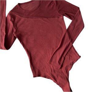 SO Goods For Life Maroon Long Sleeve Bodysuit XS